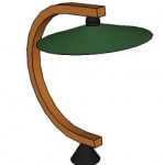 lampe pied chêne courbé arawmat