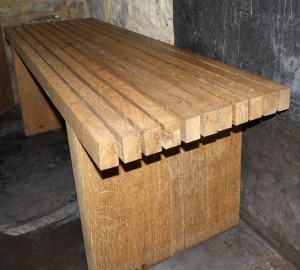 banc arawmat chêne vielli