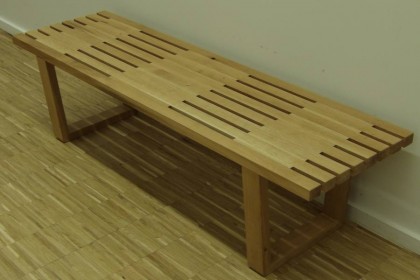 banc en chêne contemporain, made in Auvergne