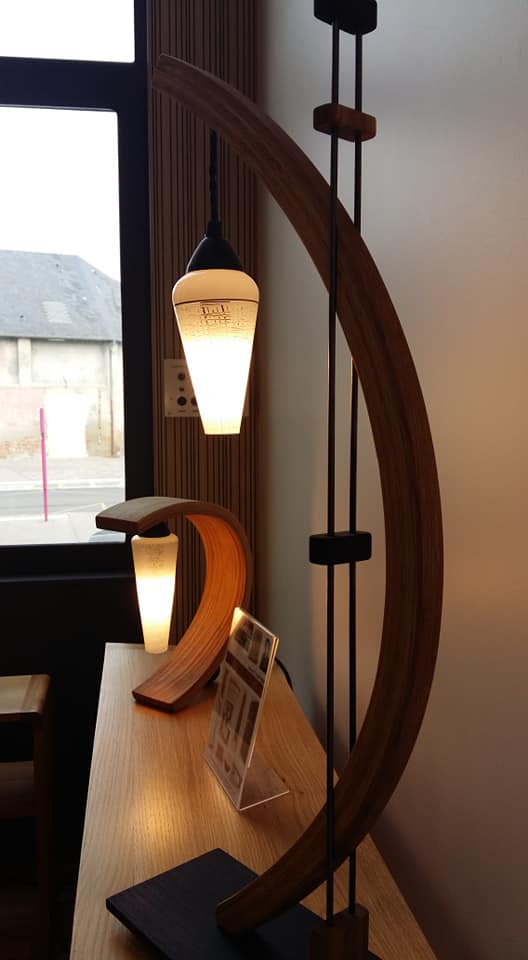 création luminaires bois arawmat